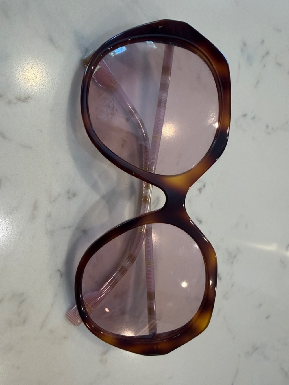 Burberry BE4375 Vanessa Women's Sunglasses in light havana with pink lenses - Picture 2 of 6